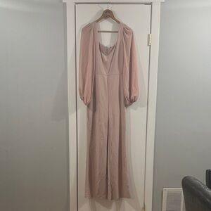Too 10 Brand Elegant Pink Long sheer Sleeve Romper jumpsuit